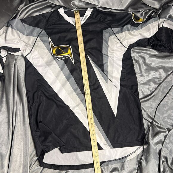 Vintage MSR NXT Racing Jersey Mens L Gray /Black  Padded Elbows Motocross Racing - Picture 12 of 15